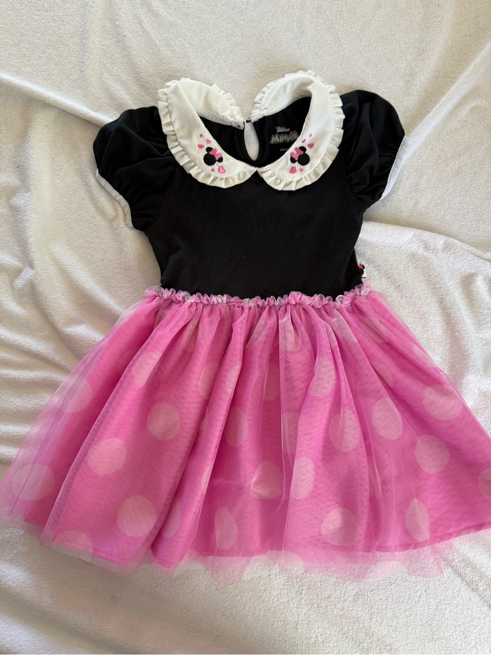 Disney Black and Pink Tulle Polka Dot Dress Costume